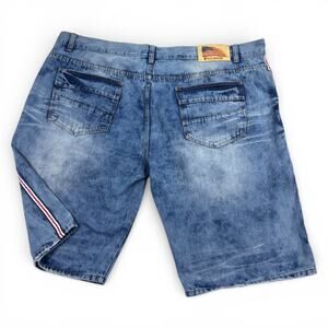 Vintage Rocawear Jorts Size 52 Baggy Denin Shorts American Flag RARE Y2K